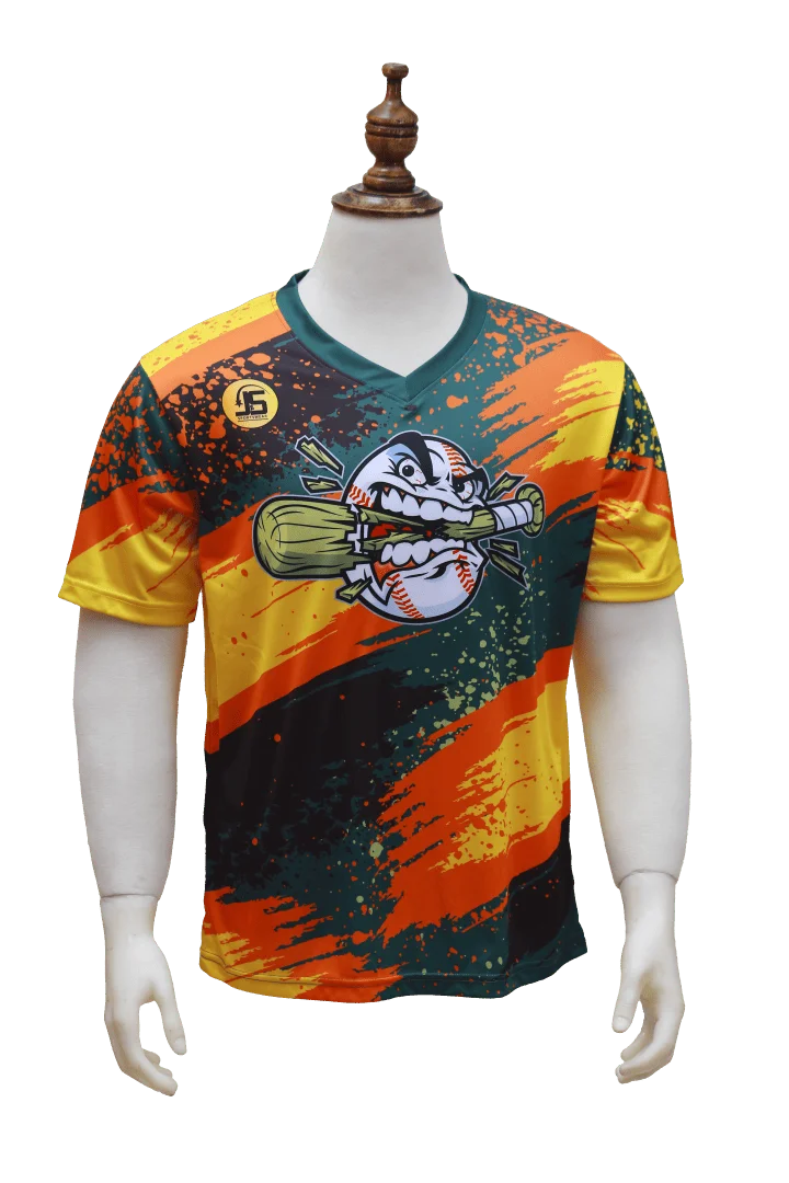 Baseball V-neck Short Sleeves Jersey